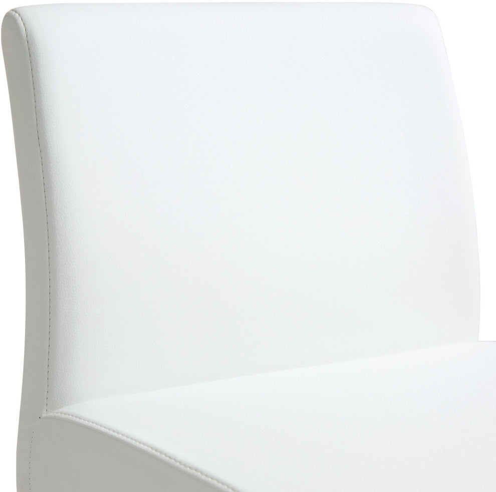 Denmark White Stainless Steel Counter Stool (Set of 2) - White