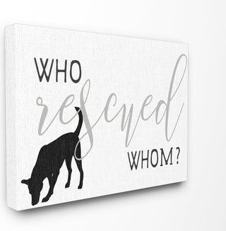 Who Rescued Whom?, 30"x40", Stretched Canvas Wall Art