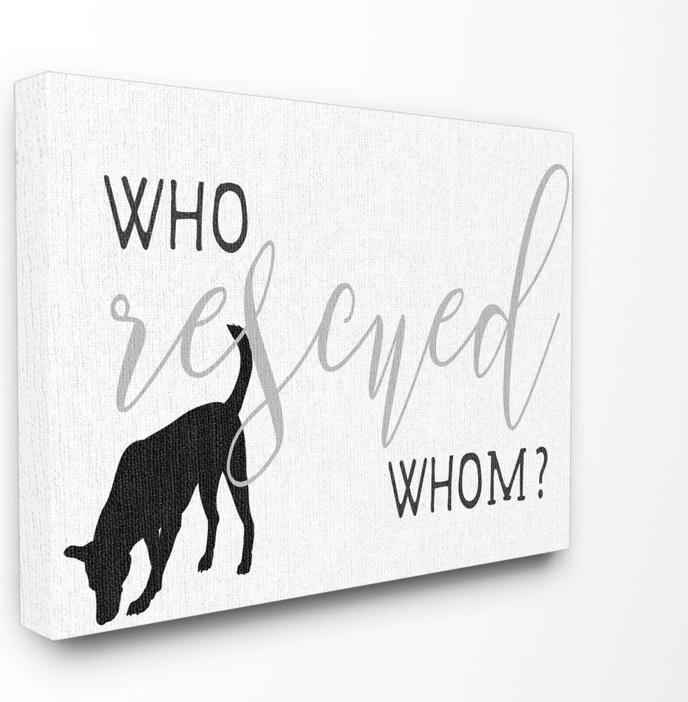 Who Rescued Whom?, 30"x40", Stretched Canvas Wall Art