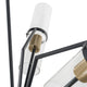Everly 6 Light Chandelier Modern Sputnik Chandelier, Black/Brass