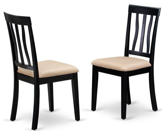 Nolan Rectangular Dining Table Set, Black, 7 Pieces, Microfiber