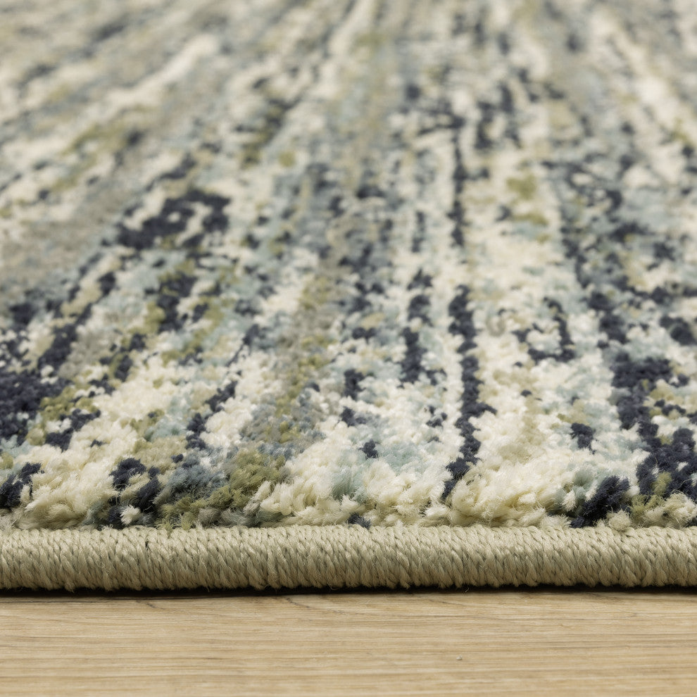 Sarasota Abstract Indoor Area Rug, Blue, 9'10" x 12'10"