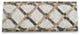 Marble Mosaic Border Listello Tile Petra Emperador 4.75x12 Tumbled, 1 piece