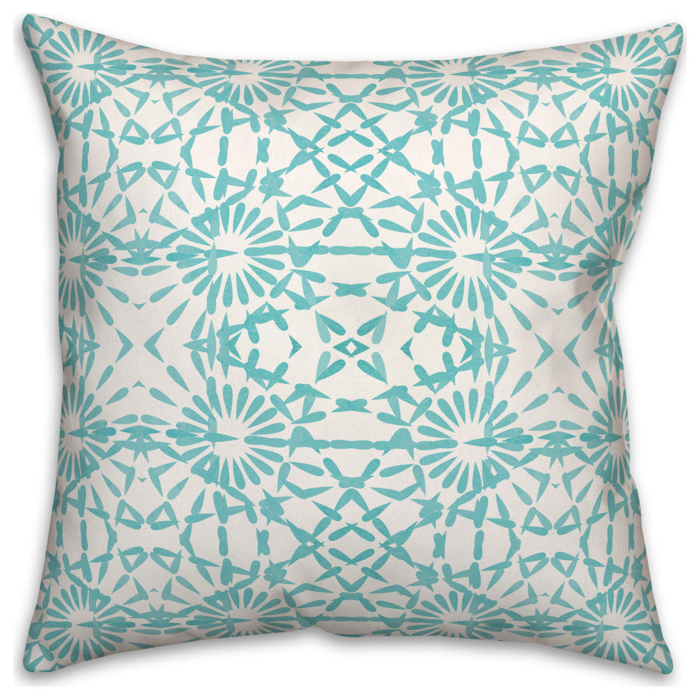 Watercolor Starburst 18x18 Spun Poly Pillow