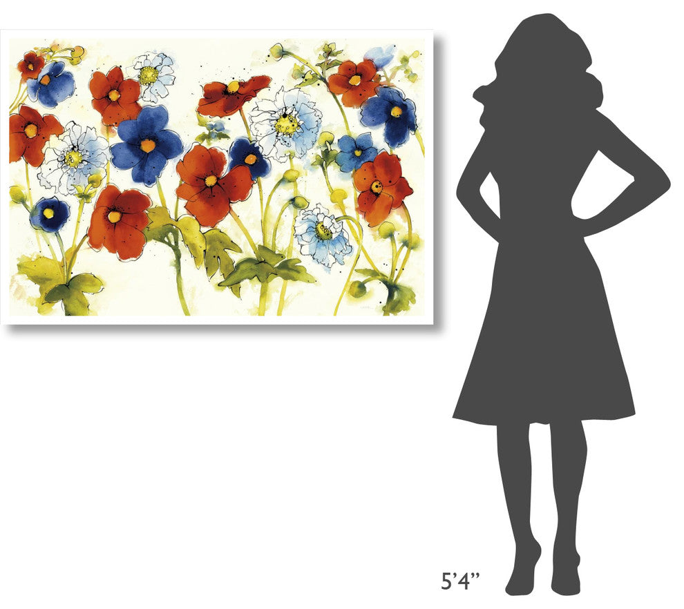 "Independent Blooms I" Digital Paper Print by Shirley Novak, 50"x34"