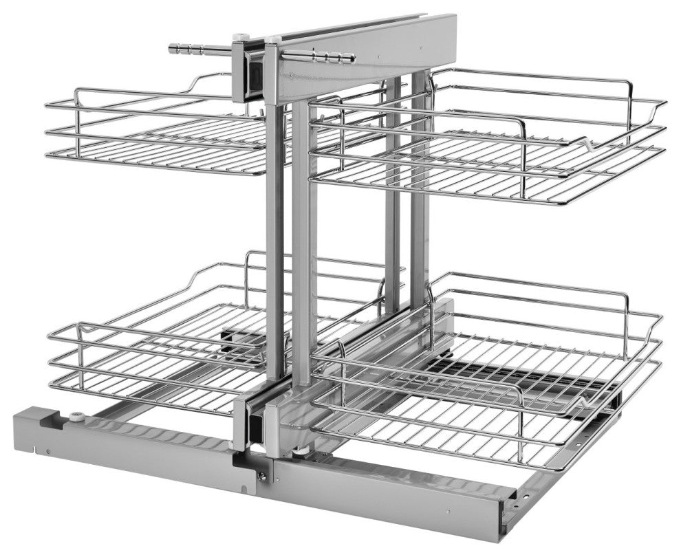 Steel 2-Tier Pull Out Organizer for Blind Corner Cabinets, 18"
