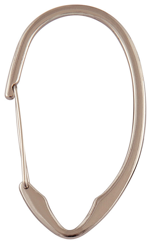 Utopia Alley Shower Hooks - Shower Curtain Rings for Bathroom, Set of 12, Brushed Nickel
