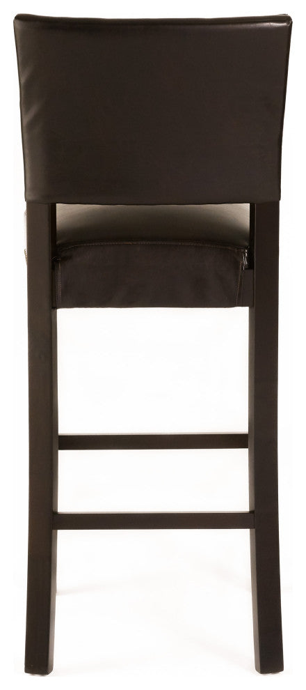 William Contemporary Bonded Leather Barstools, Set of 2