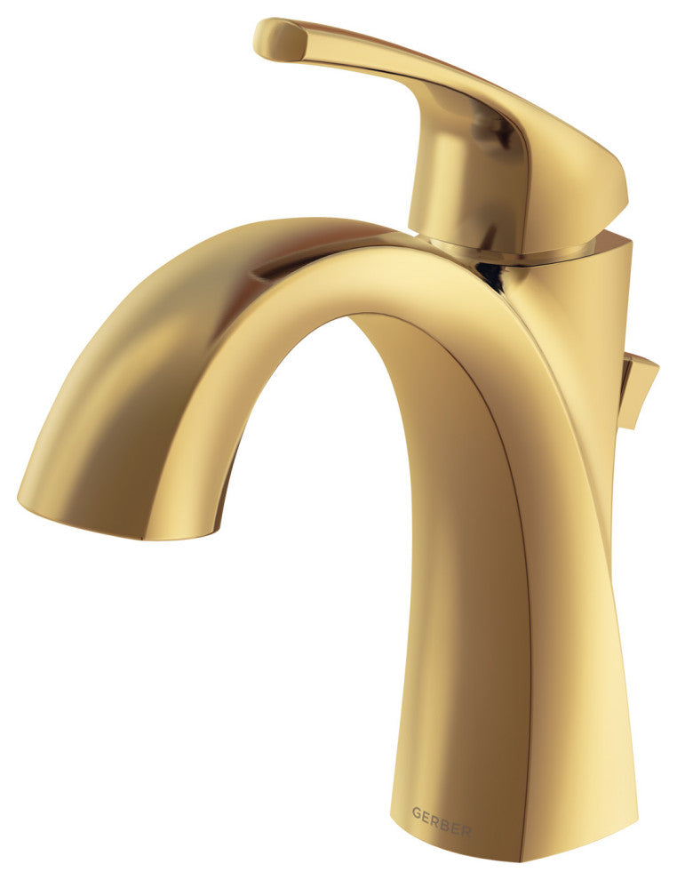 Vaughn Single Handle Lavatory Faucet w/ Metal Pop-Up Drain Chrome, Brushed Bronze