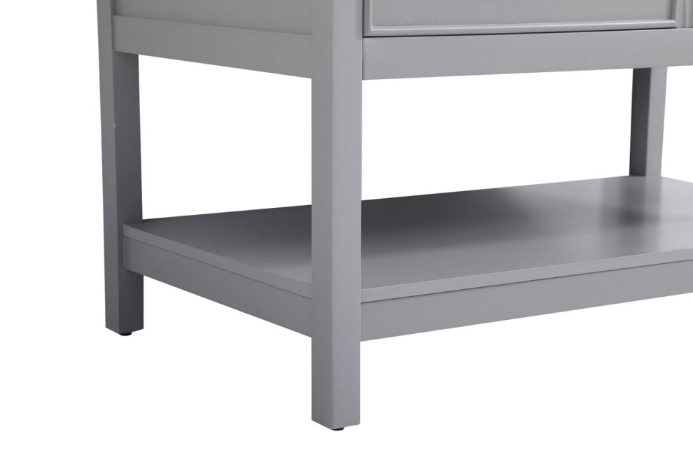 Skylar 42" Single Bathroom Vanity, Gray, With Backsplash