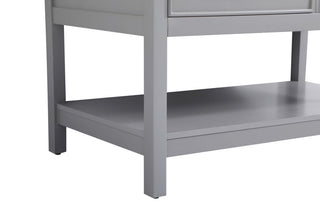 Skylar 42" Single Bathroom Vanity, Gray, With Backsplash
