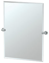 Channel 31.5" Frameless Rectangle Mirror, Chrome