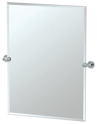 Channel 31.5" Frameless Rectangle Mirror, Chrome
