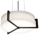 Apex 12'' Pendant, Espresso, Linen White Shade