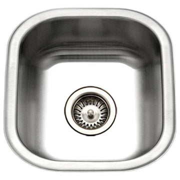 Houzer MS-1708 Club 16-1/4" Undermount Single Basin Stainless - Stainless Steel