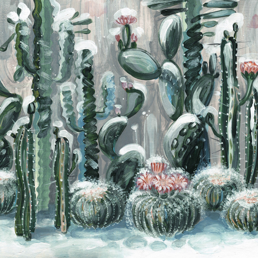 "Cactus Garden III" Painting Print on Wrapped Canvas, 32"x32"
