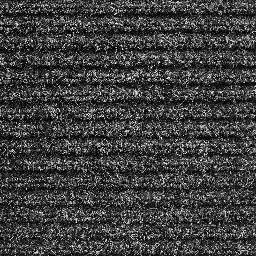 Skid-Resistant Heavy-Duty Door Mat, Charcoal Black, 2''x3''