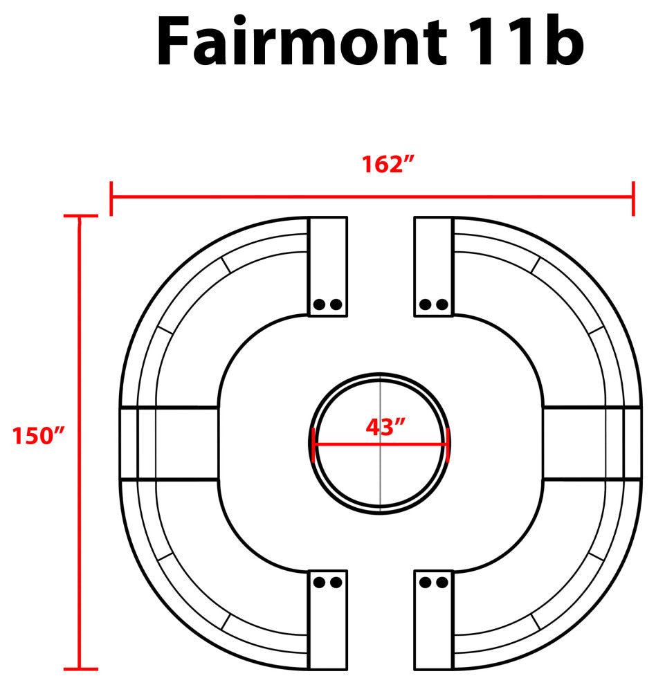 Fairmont 11 Piece Outdoor Wicker Patio Furniture Set 11b