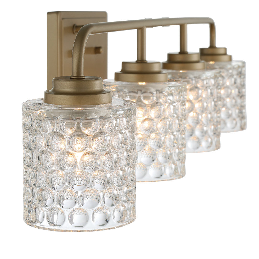 4-Light Dimmable Gold Vanity Light