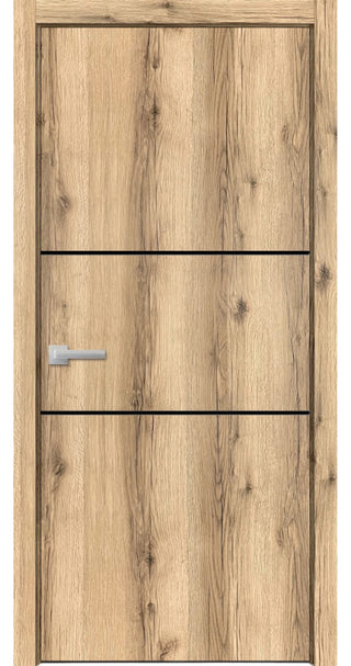 Solid French Door 32 x 84 | Planum 0014 Oak with| Bathroom