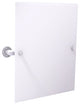Pipeline Frameless Rectangular Wall Mounted Tilt Mirror, Matte White