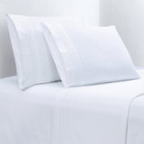 Embroidered Border Sheet Set, 4 Piece, White, King