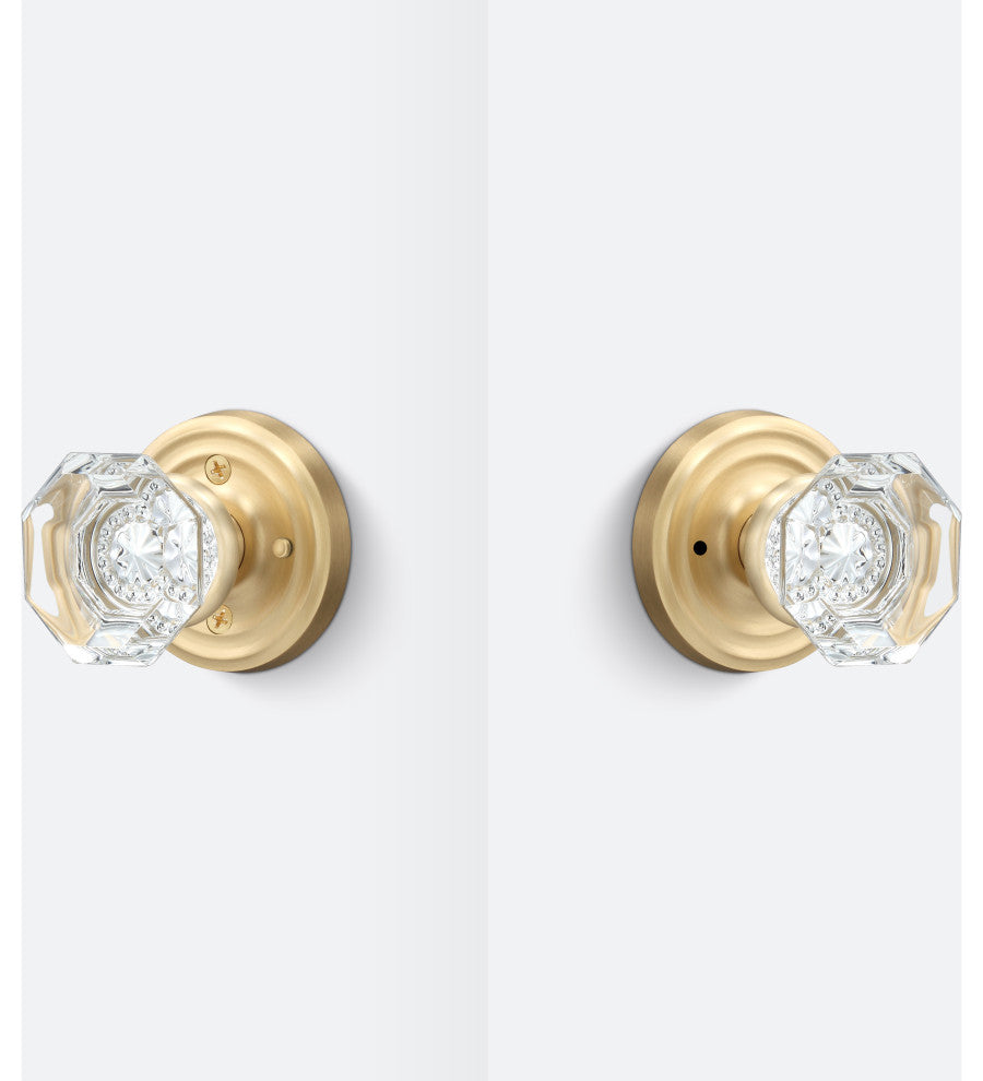 Torrey Privacy Knob, Satin Brass