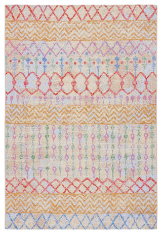 Safavieh Summer Collection, SMR497 Indoor/Outdoor Rug, Gold/Blue, 5'3"x7'6"