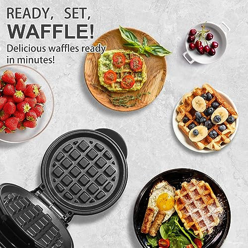 Mini Waffle Maker, Small Waffle Irons Non-stick, Breakfast Belgian Waffles, Mini, Waffle