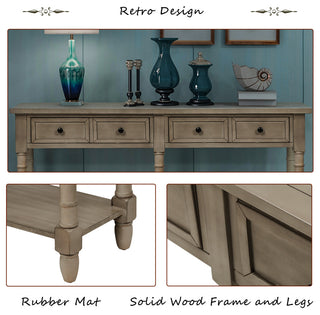 Console Table Sofa Table, Grey Wash
