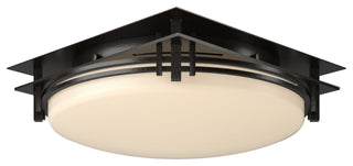 Banded Semi-Flush, Oil Rubbed Bronze, Opal Glass