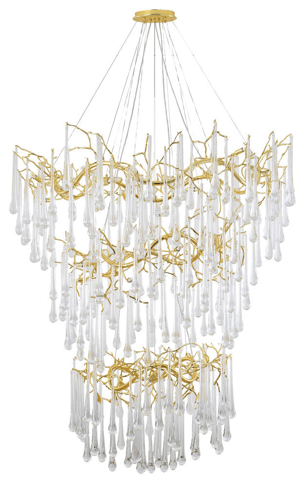 Bethel International CN20C32G 38 Light Chandelier, Gold