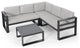 Queena Outdoor Aluminum Sofa Sectional With Coffee Table