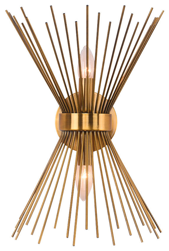 2 Light Starburst Wall Sconce