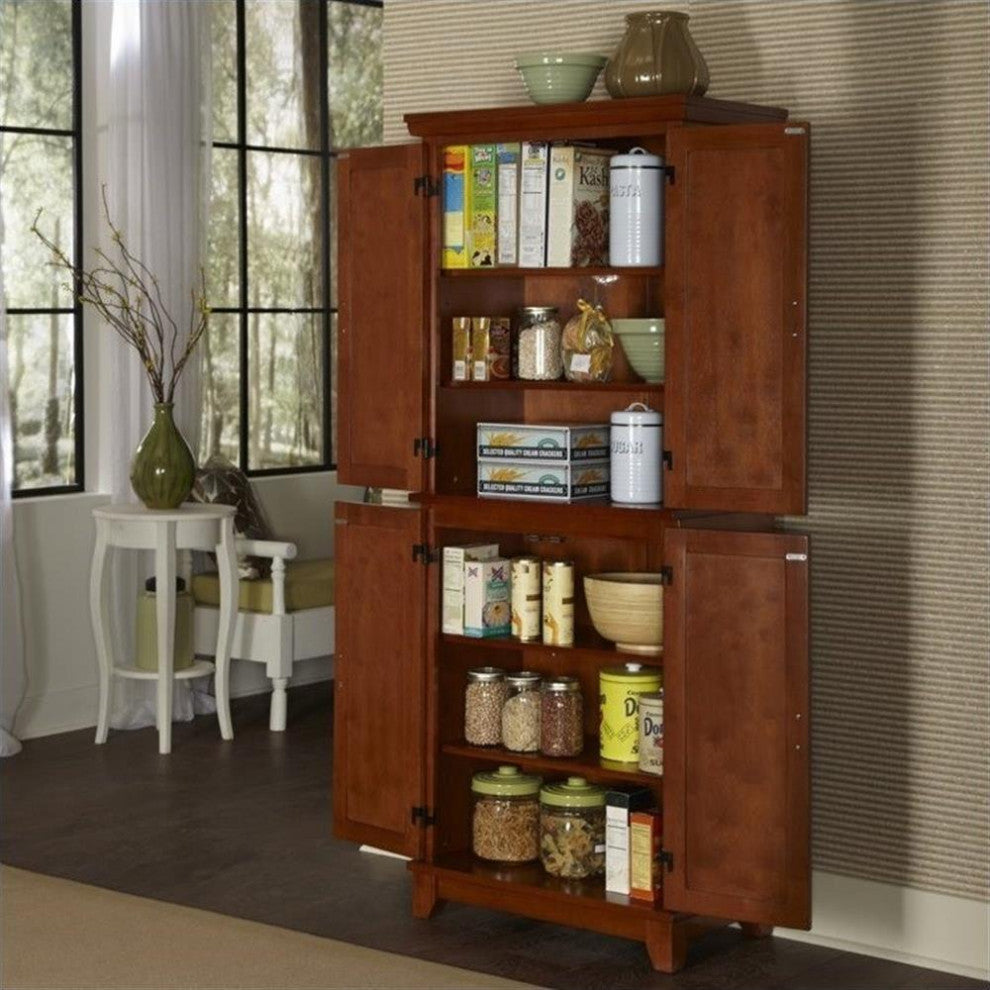 Homestyles Arts & Crafts Wood Pantry in Brown
