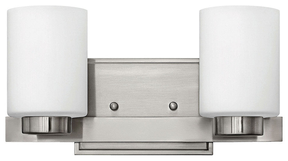 Hinkley Miley Small Two Light Vanity, Brushed Nickel