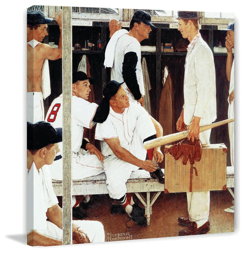 "The Rookie" Painting Print on Canvas by Norman Rockwell