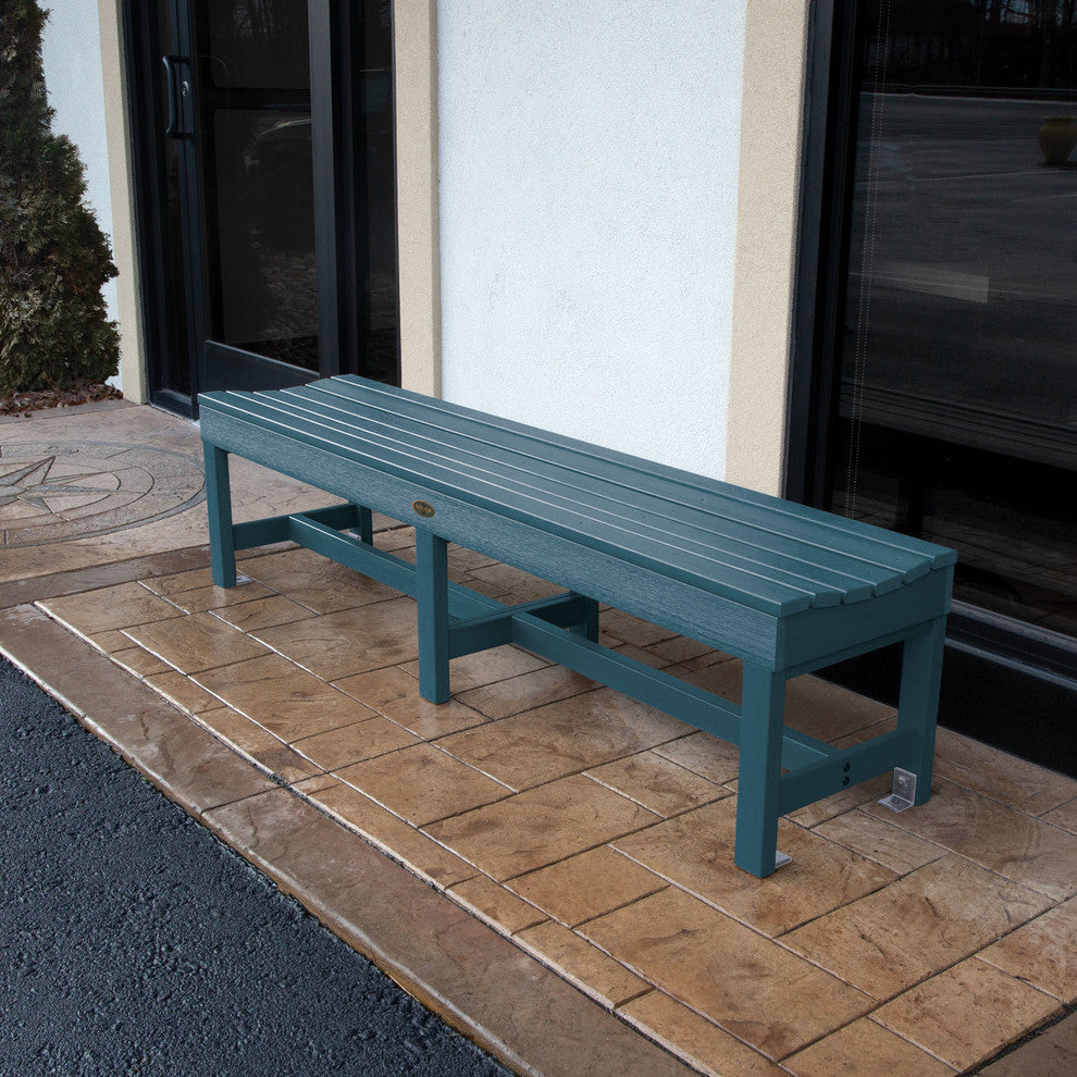 Sequoia Weldon 6' Backless Picnic Bench, Nantucket Blue