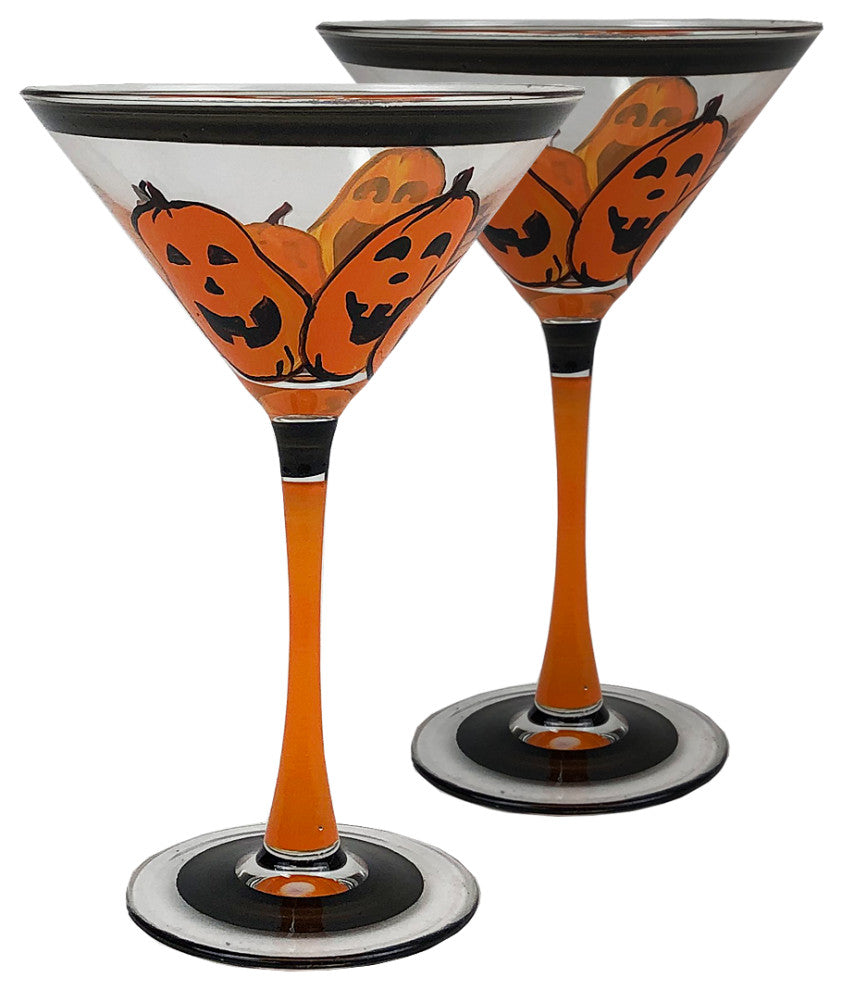 Pumpkin Family Martini, Set of 2
