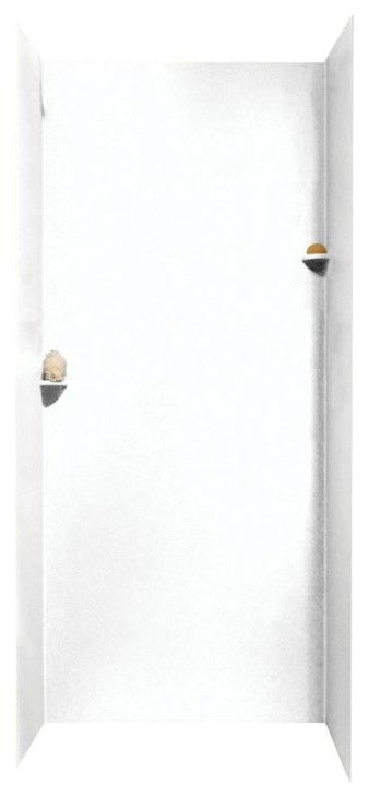Swan 36x36x96 Solid Surface Shower Wall Surround, White