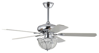 Araceli 52 in. 3-Light Indoor Chrome Finish Ceiling Fan