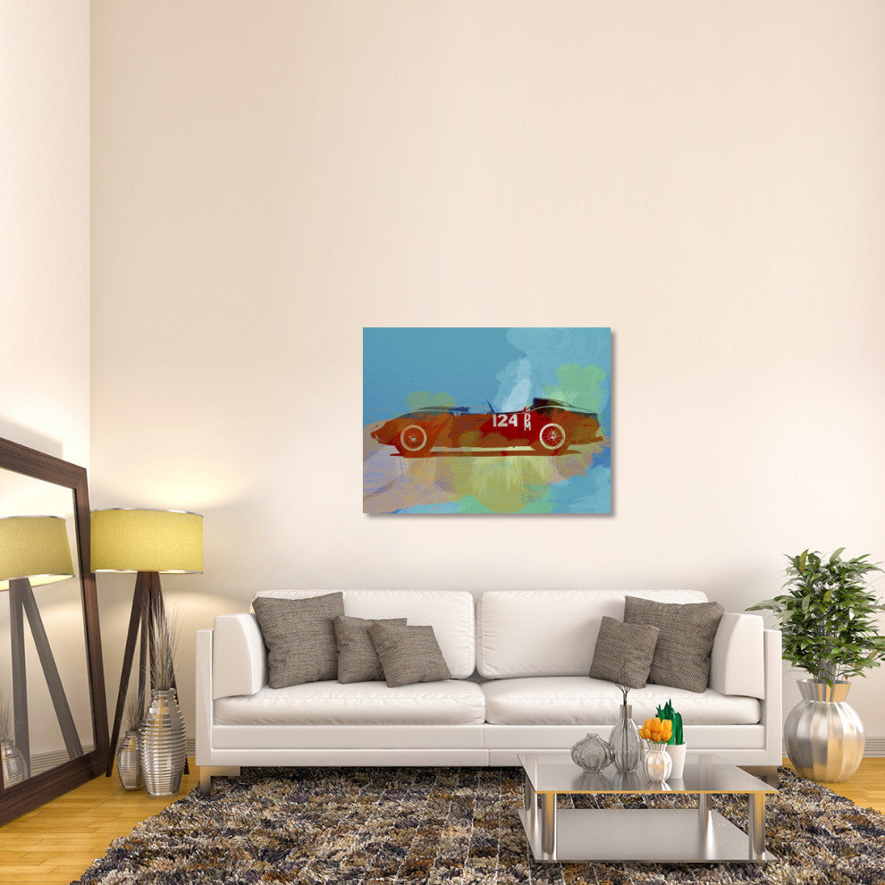 "Ferrari Testa Rossa Watercolor 1" Fine Art Print