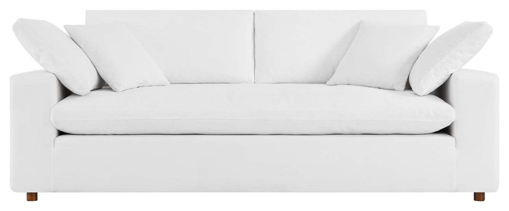 Commix Down Filled Overstuffed Sectional Sofa - Pure White
