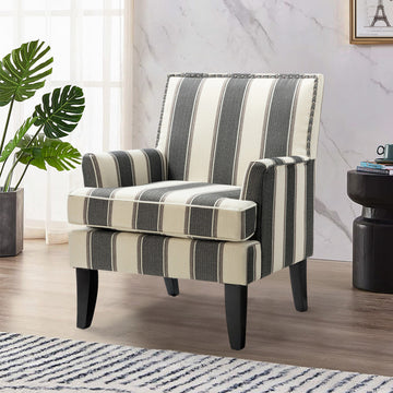 Herrera Classic Armchair With Pattern, Black