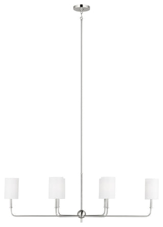 Foxdale Six Light Linear Chandelier, Brushed Nickel