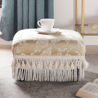 Fiona Decorative Footstool, Beige