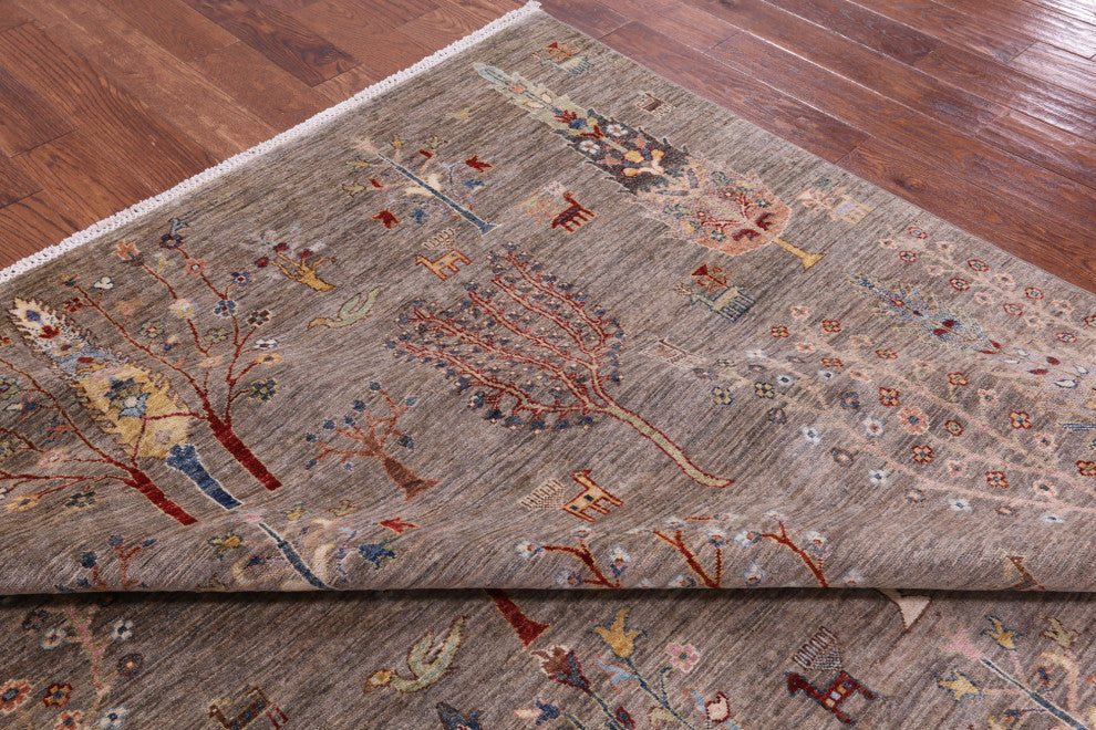 Hand Knotted Persian Gabbeh Wool Tribal Rug 8' 1" X 9' 6" Q11139