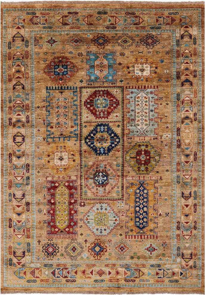 Fine Turkmen Ersari Hand Knotted Wool Rug 5' 7" X 7' 8" - Q12177