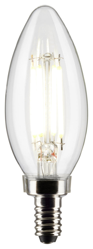 5.5W B11 LED, Clear, Candelabra Base, 2700K, 500 Lumens, 120V, 2-Pack