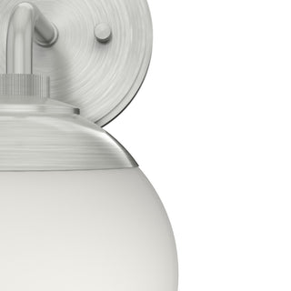 Hunter Hepburn Brushed Nickel 1-Light Sconce Wall Fixture